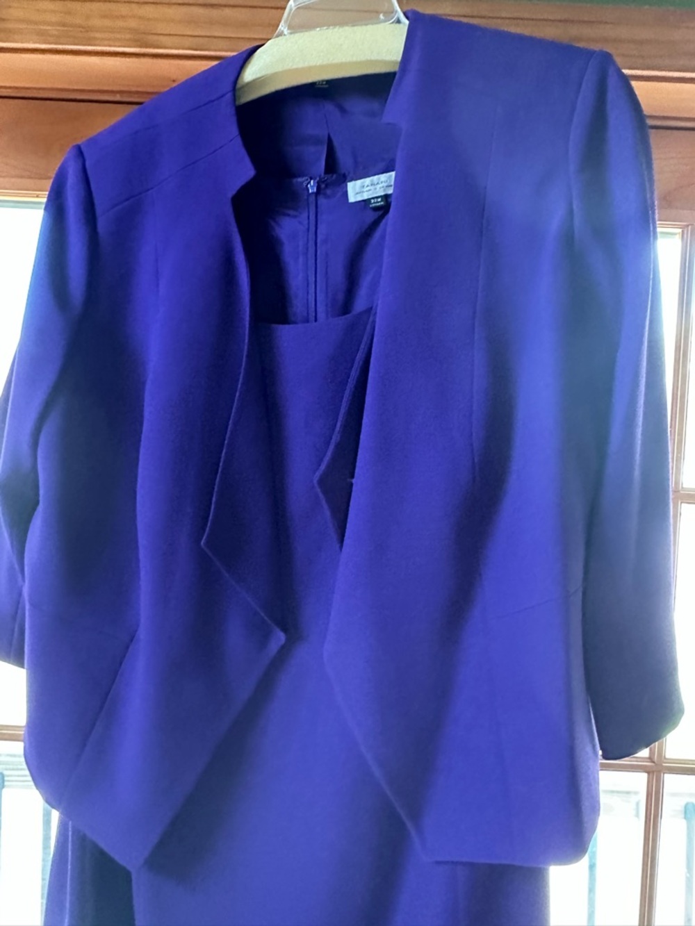 Elegant Women's Purple Jacket & Dress Set